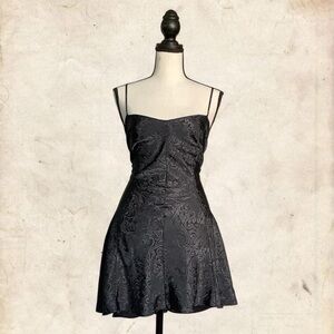 Flattering Black Mini Slip Dress